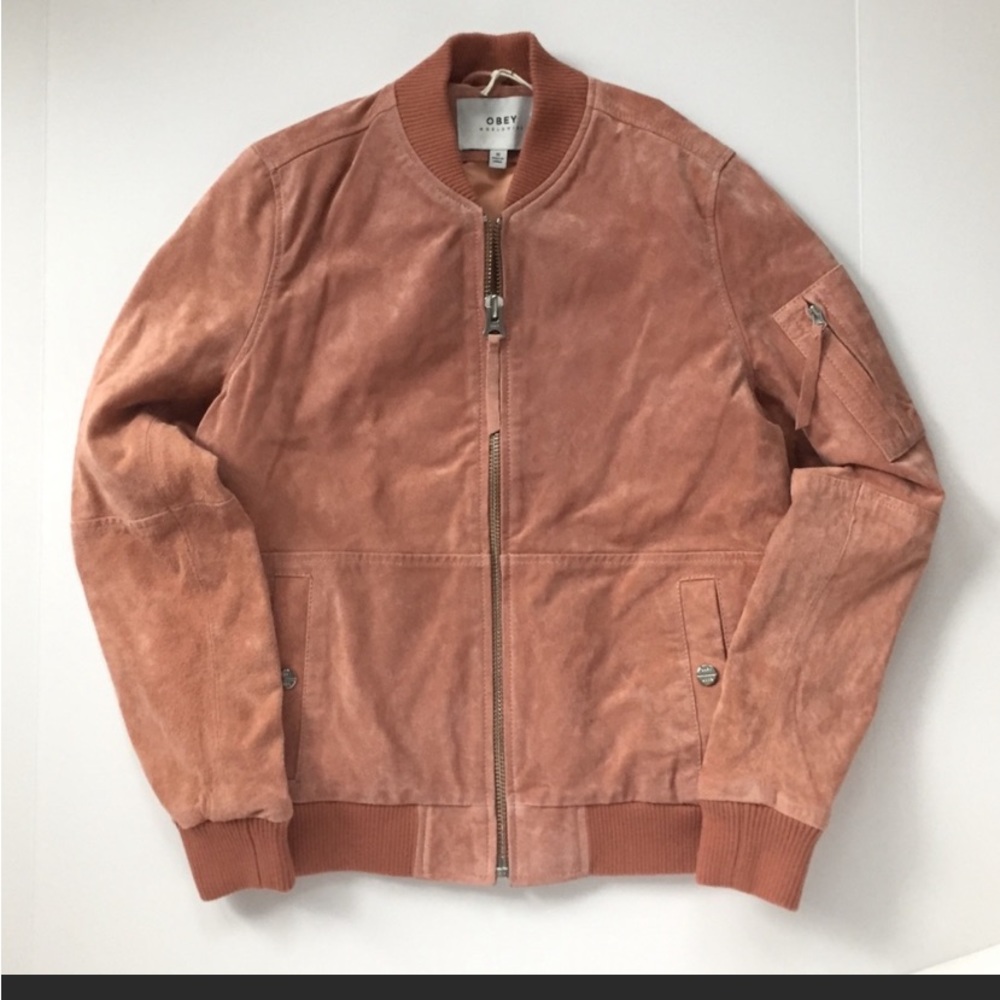 Obey Nomadic Suede Leather Jacket NWOT
